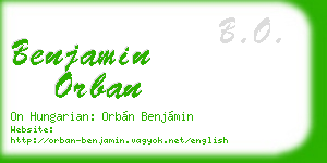 benjamin orban business card
